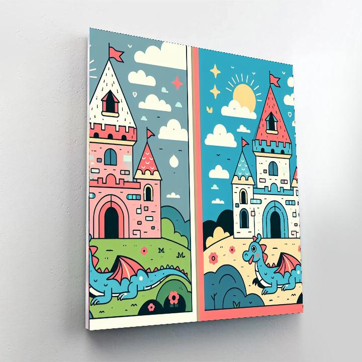 Castle And Dragon Tales Paint By Numbers Art