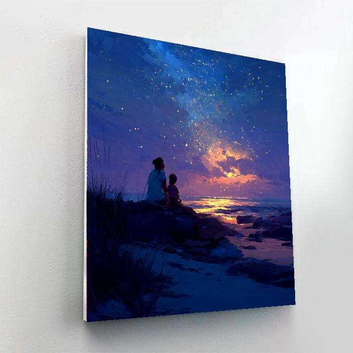 Starry Night With Mom Painting Number Kit