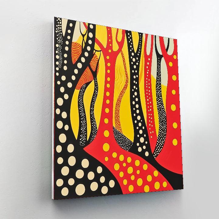 Yayoi Kusama Inspired Fractal Nature  Paint By Numbers Kits