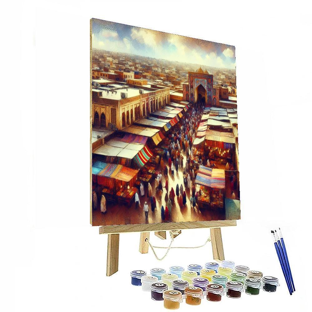 Charming Old World Market Paint By Numbers Art