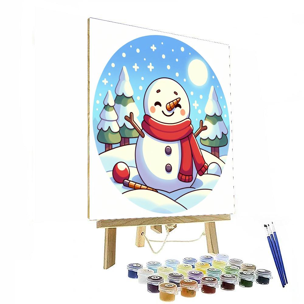 Frosty Snow Adventure Paint By Numbers Art