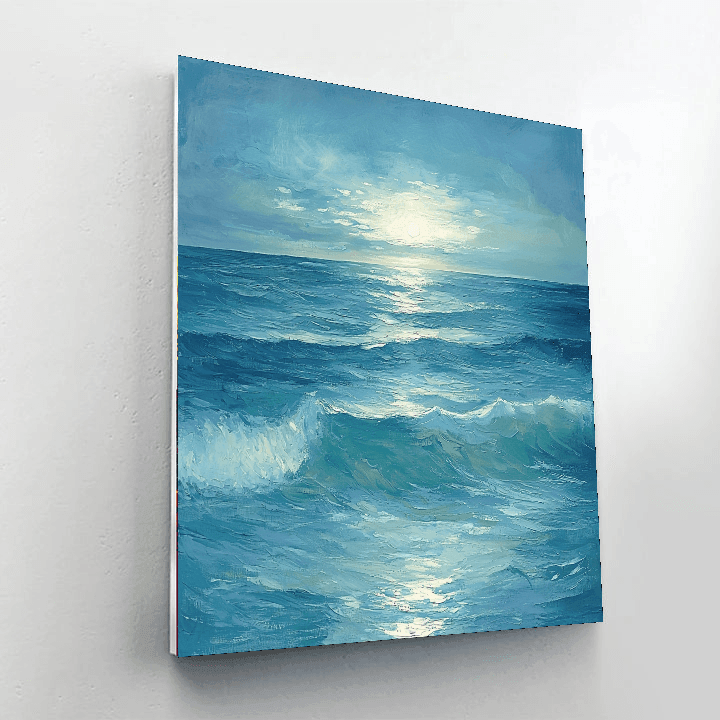 Katsushika Hokusai Inspired Breezy Waves  Paint By Numbers Art