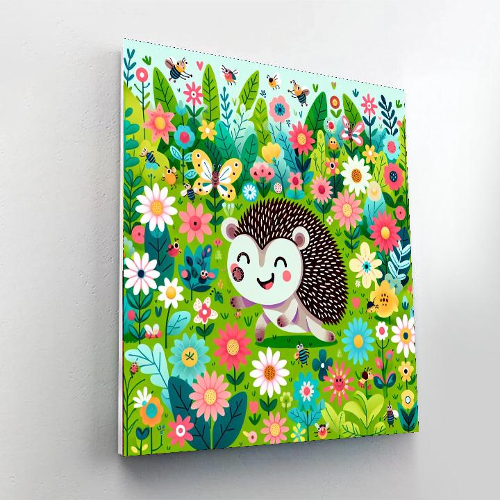 Curious Hedgehog Adventure Paint By Numbers Art