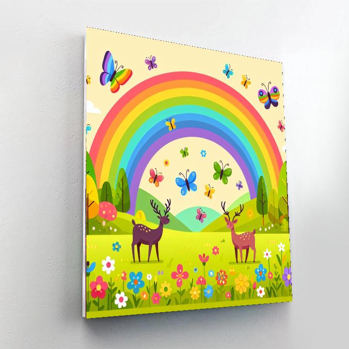 Nature's Rainbow Symphony Painting By Numbers Kit