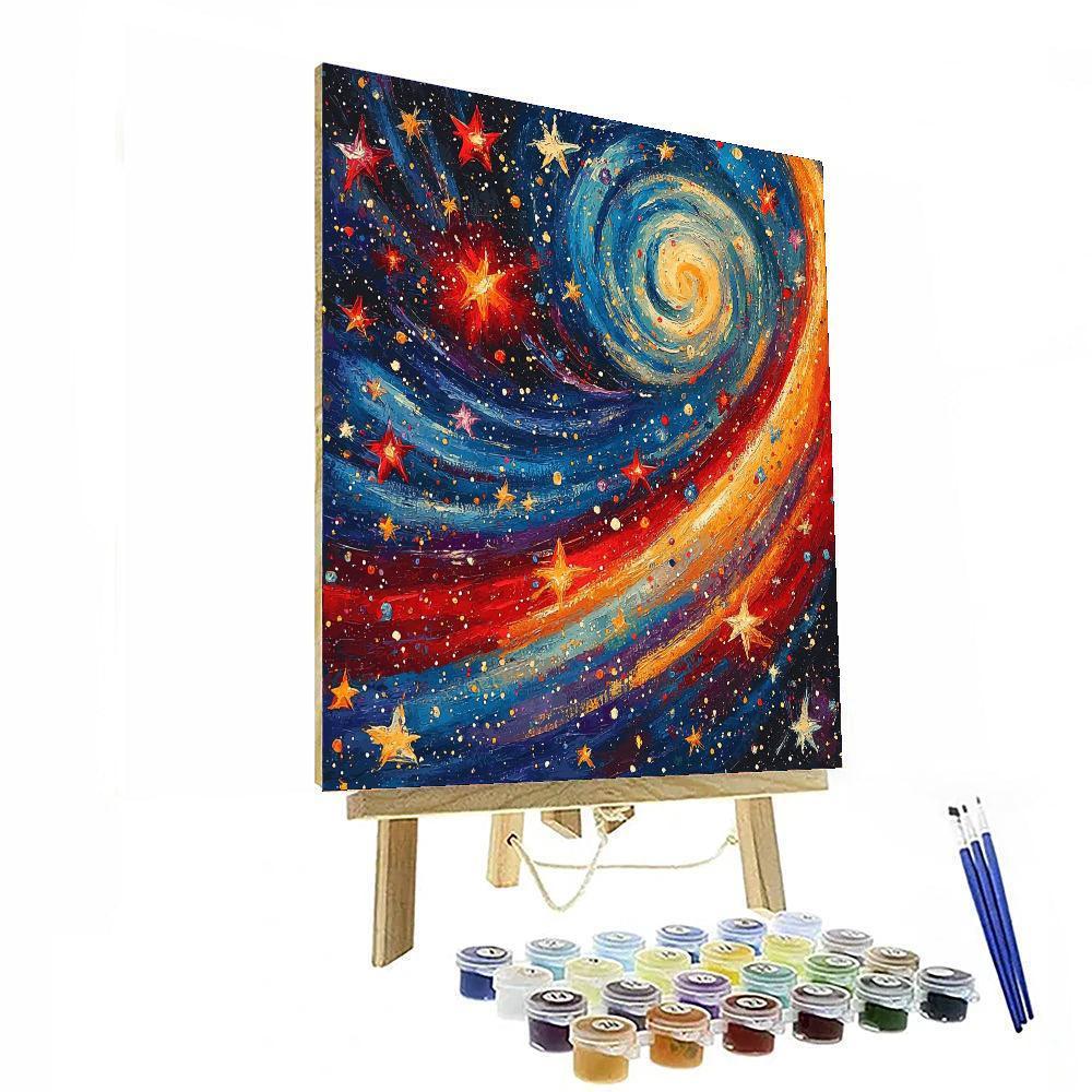 Jackson Pollock Inspired Galactic Kaleidoscope  Paint By Color