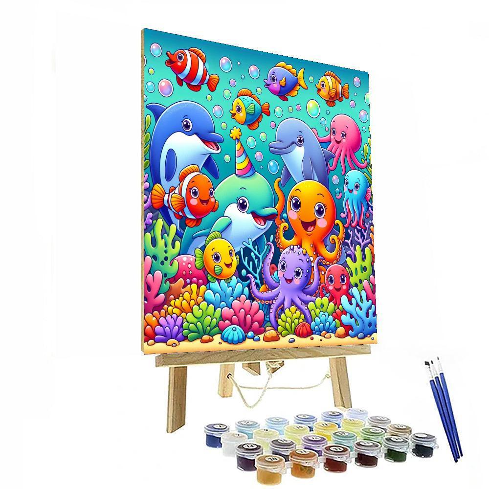 Funky Underwater Party Painting By Numbers Kit