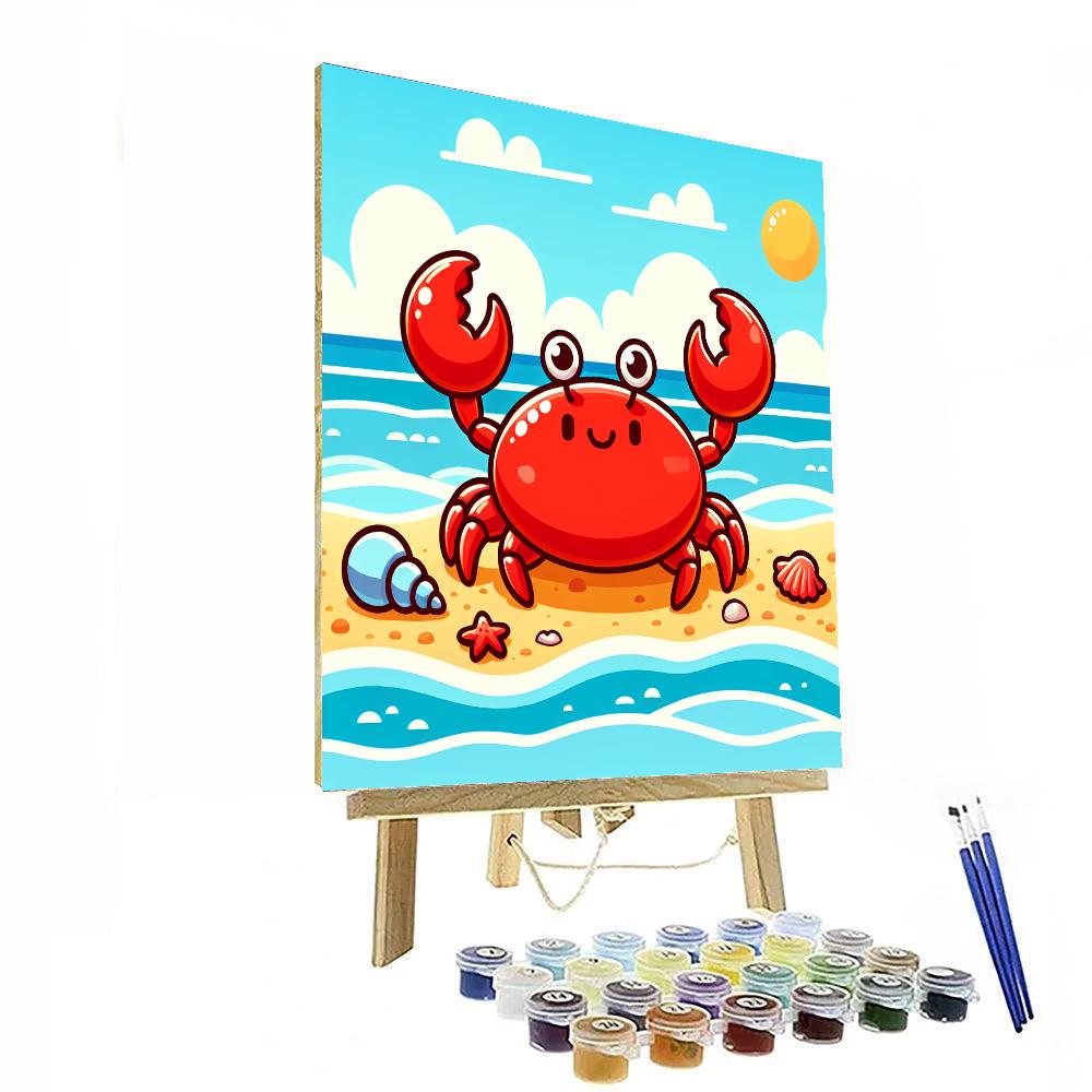Curly Crab Painting Number Kit