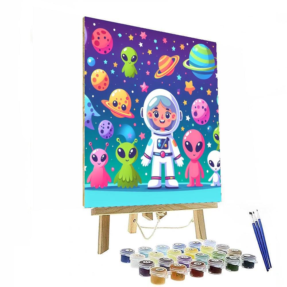 Space Explorer Crew Paint By Numbers Art