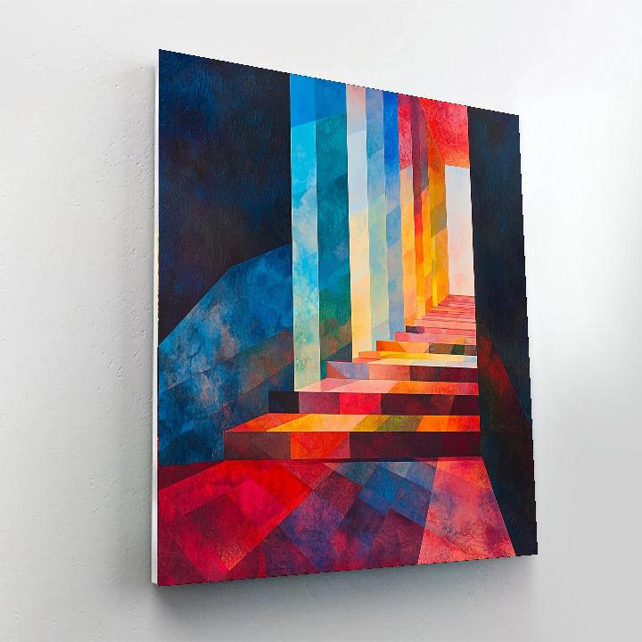 Michelangelo Inspired Prismatic Echoes  Painting Number Kit