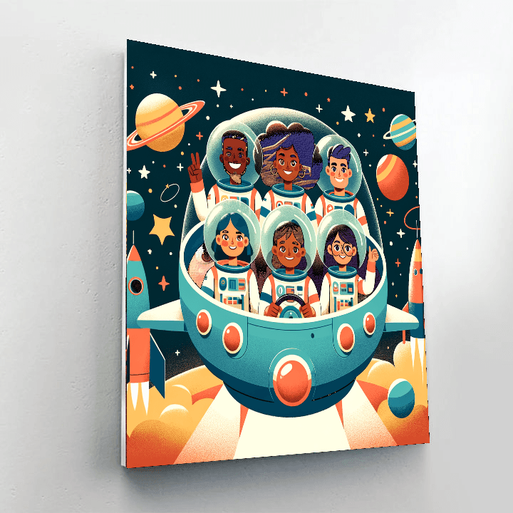 Space Adventure Crew Paint By Number