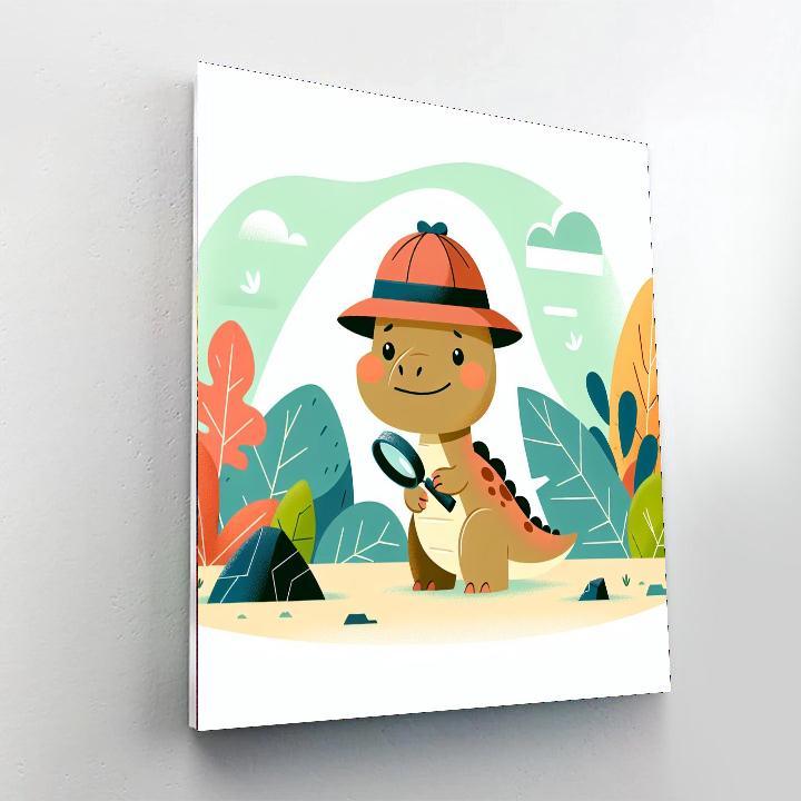 Dino Detective Mystery Painting Number Kit