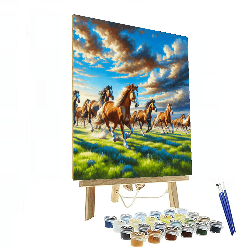 Horse Freedom DIY Paint By Numbers