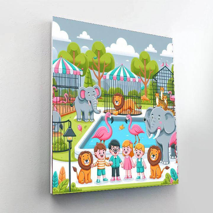 Joyful Adventure At The Zoo Paint By Number