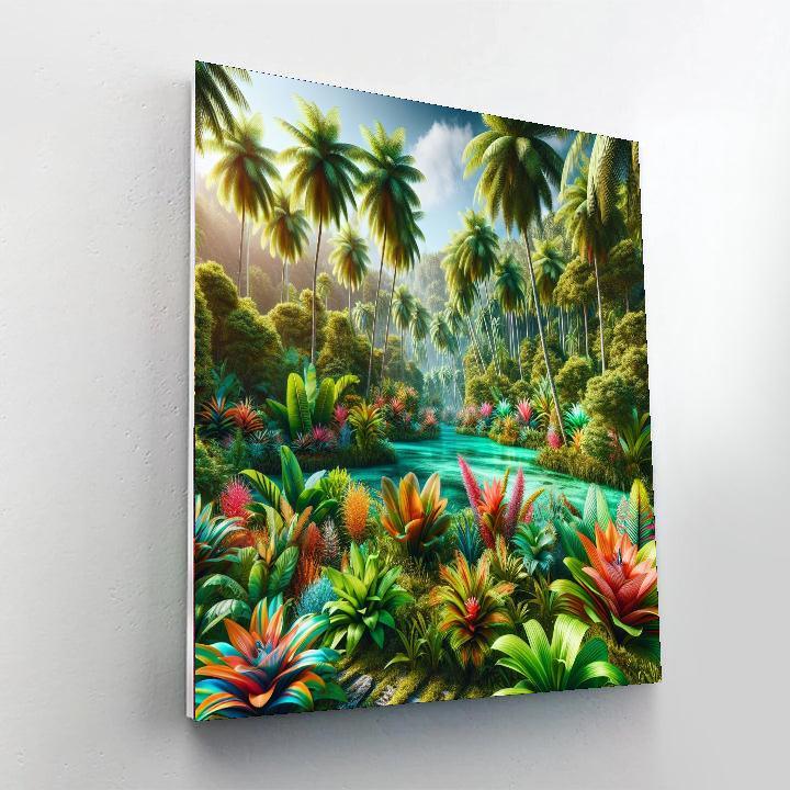 Verdant Tropical Paradise Painting By Numbers Kit