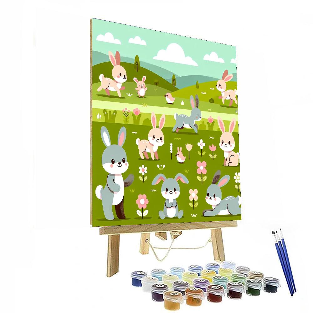Giggles In The Grassland Painting By Numbers Kit