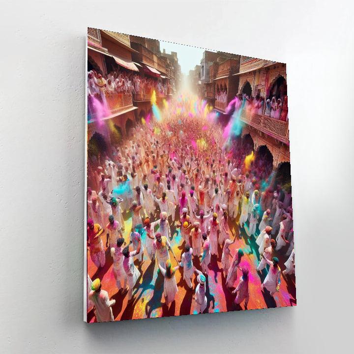Holi Festival Of Colors - Mathura, India Paint By Color