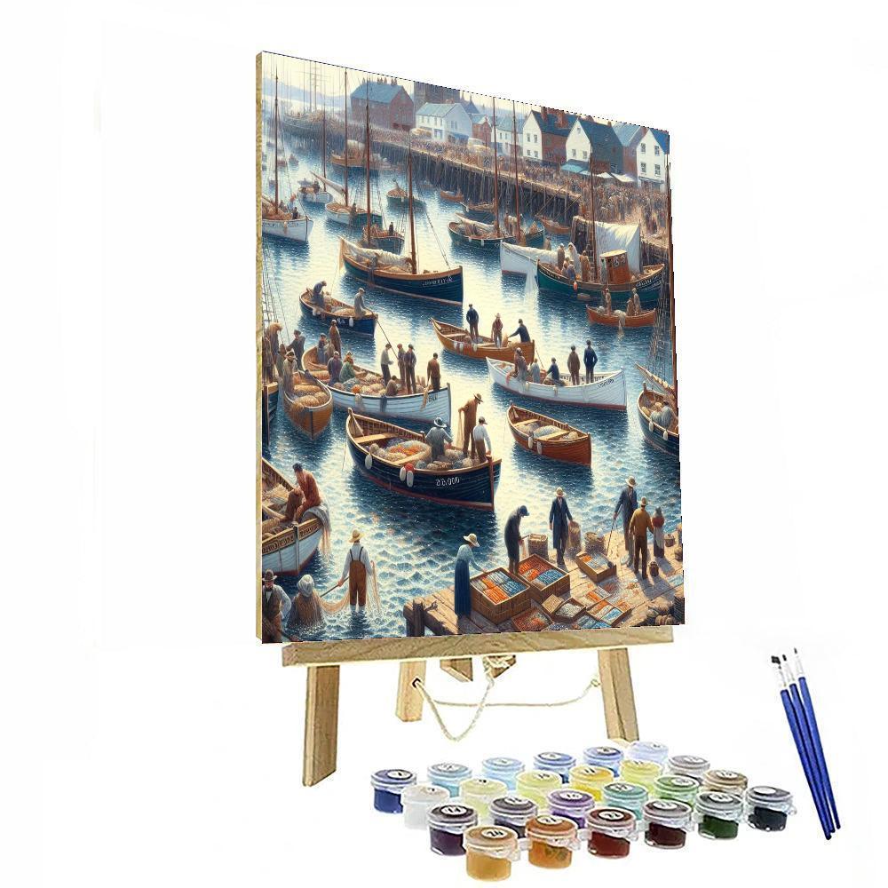 Classic Coastal Fisherman's Wharf Painting Number Kit