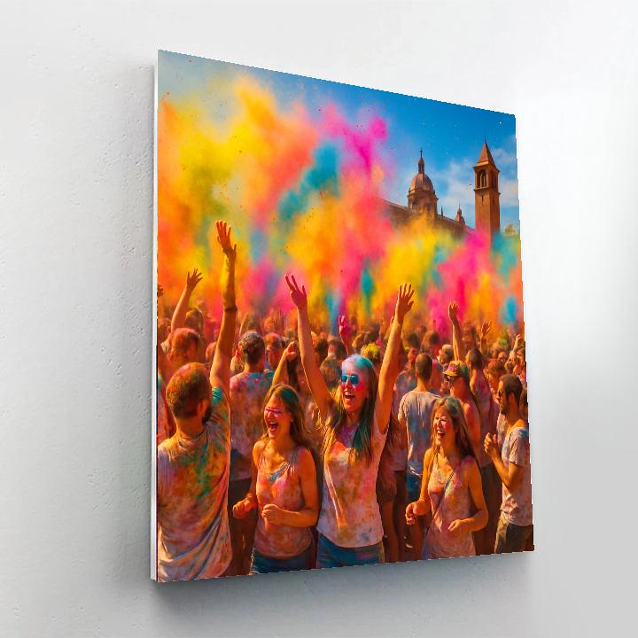 Festival Of Colors - Barcelona Paint By Numbers Art