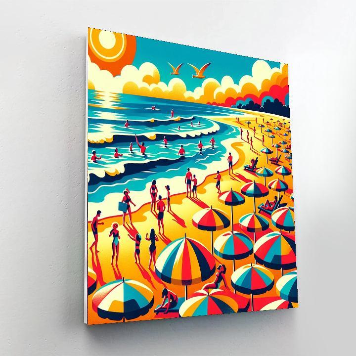 Summer Fun At The Beach Painting By Numbers Kit