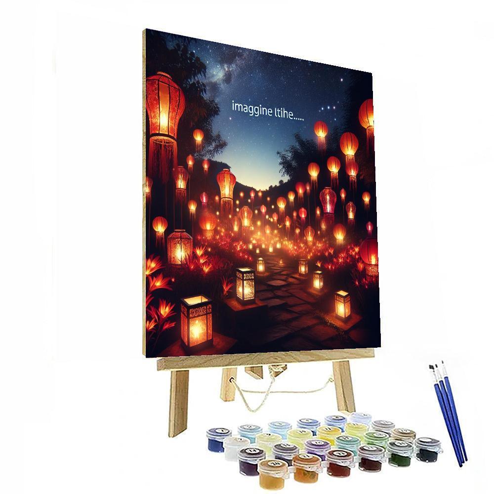 Festive Lantern Garden Paint By Numbers