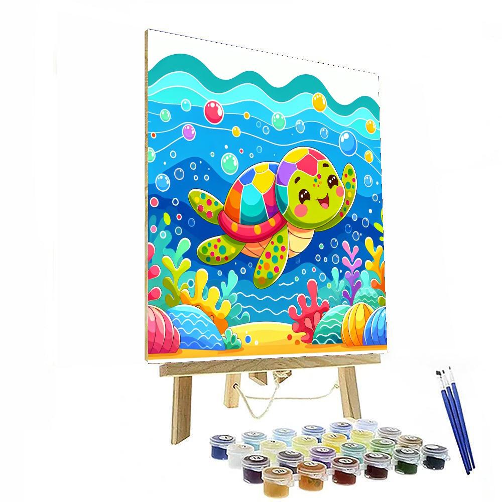 Adventurous Turtle Numbered Painting Kits