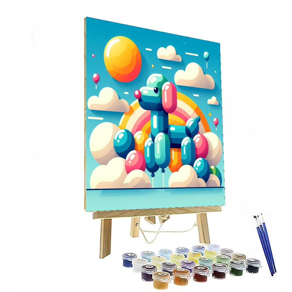 Cheery Balloon Animal Paint By Numbers Art
