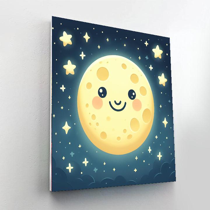 Mystical Moon Number Painting