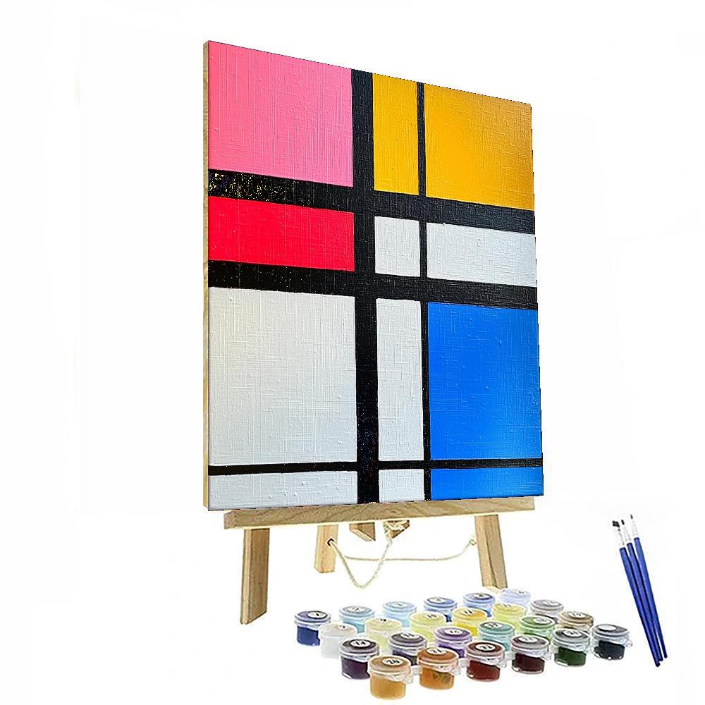Kazimir Malevich Inspired Vibrant Minimalism  Painting Number Kit