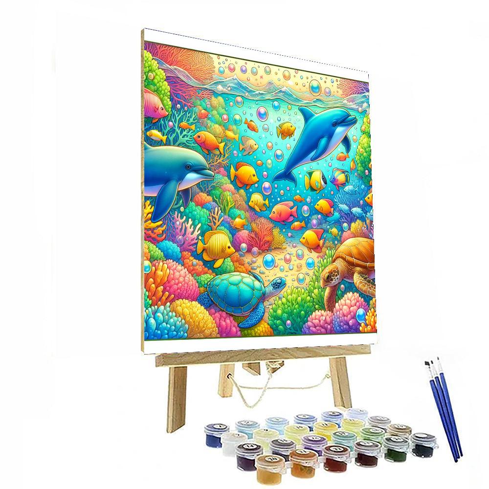 Underwater Playland DIY Paint By Numbers