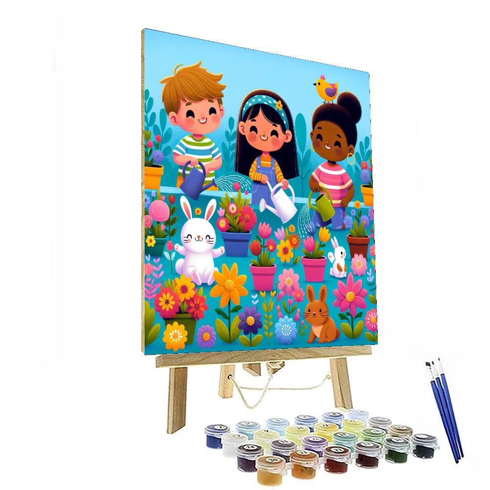 Friendly Garden Friends Painting Number Kit