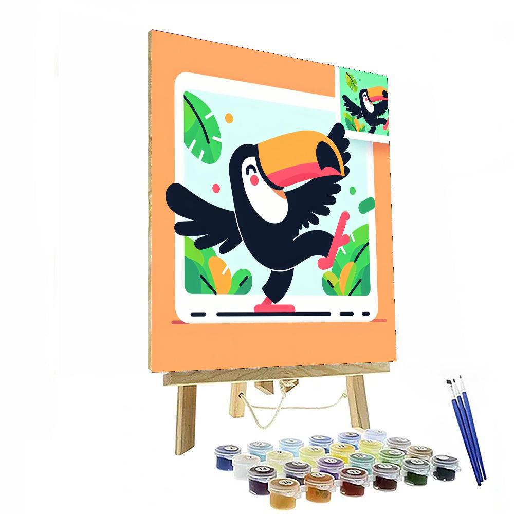 Tropical Toucan Tango Paint By Numbers Art