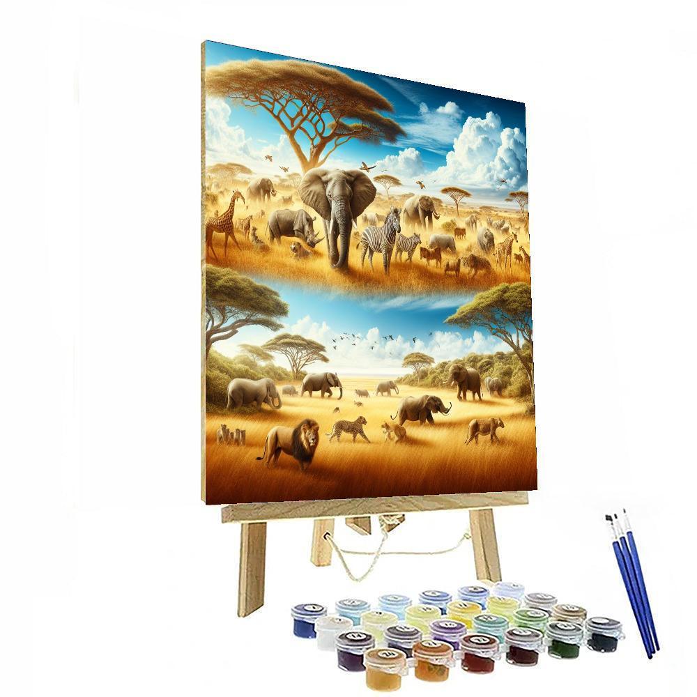 Safari Adventure Thrill Painting By Numbers Kit