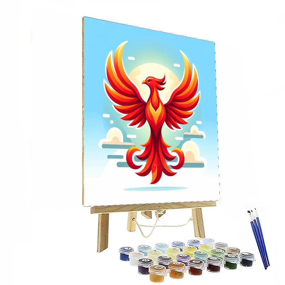 Mythical Phoenix Number Painting