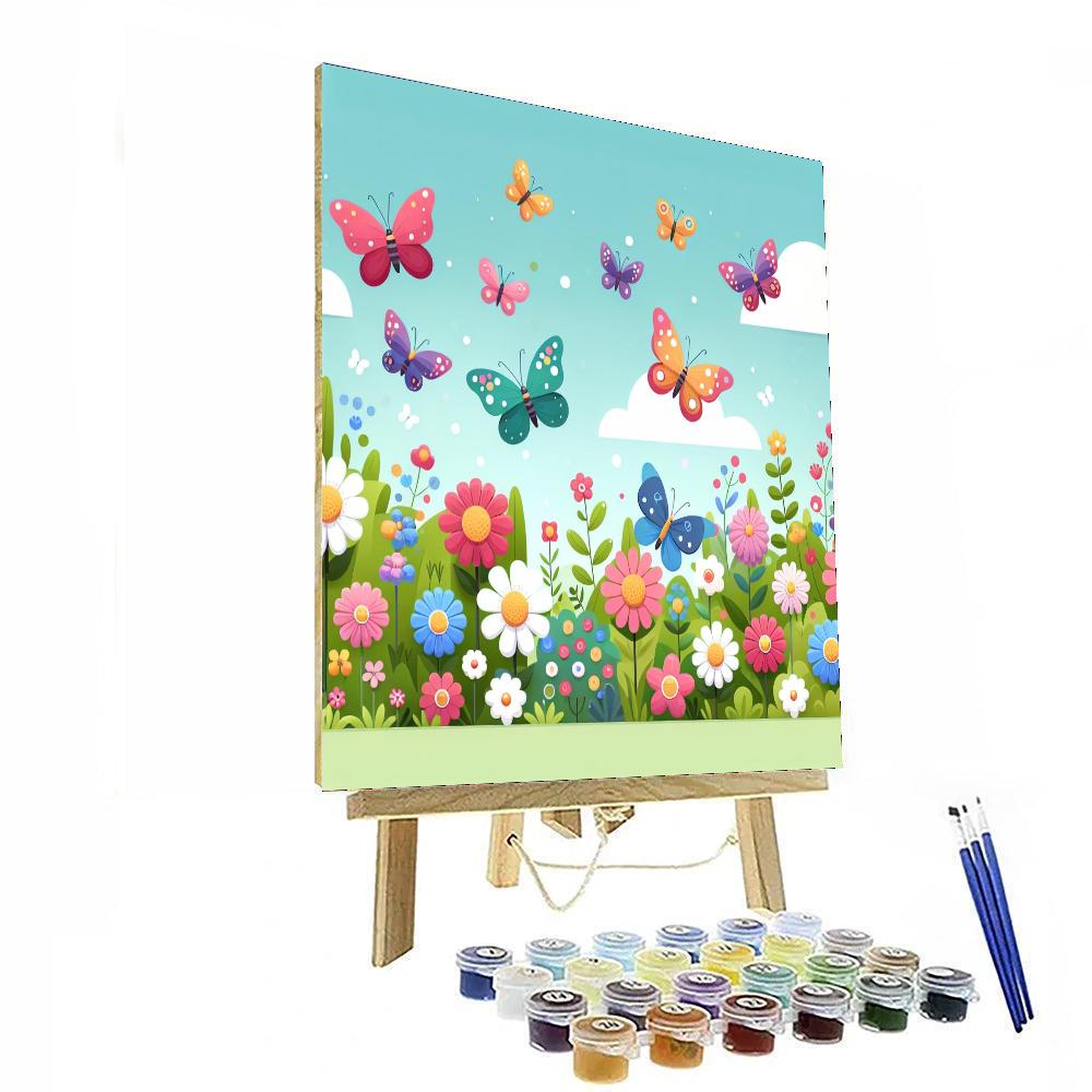 Lively Butterfly Garden Numbered Painting Kits