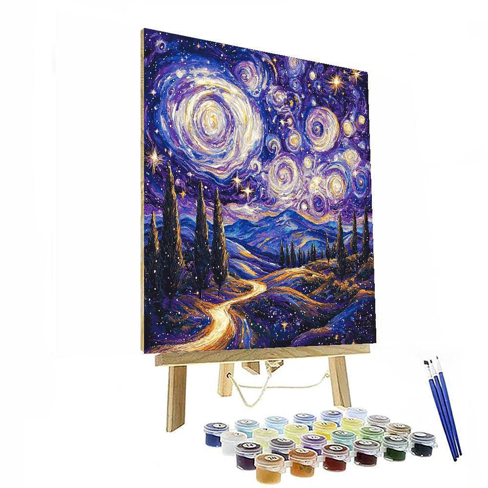 Michelangelo Inspired Celestial Rhythm  Painting By Numbers Kit