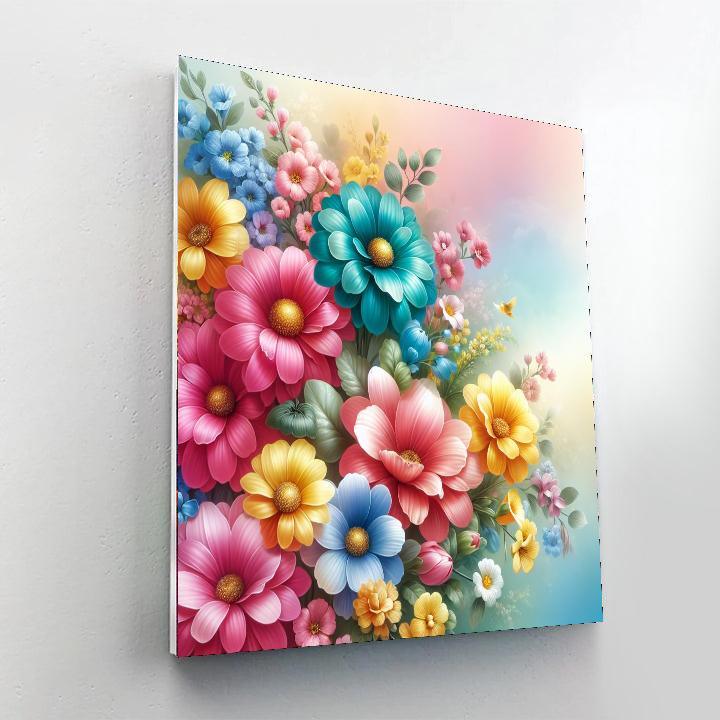 Radiant Flower Bouquet DIY Paint By Numbers