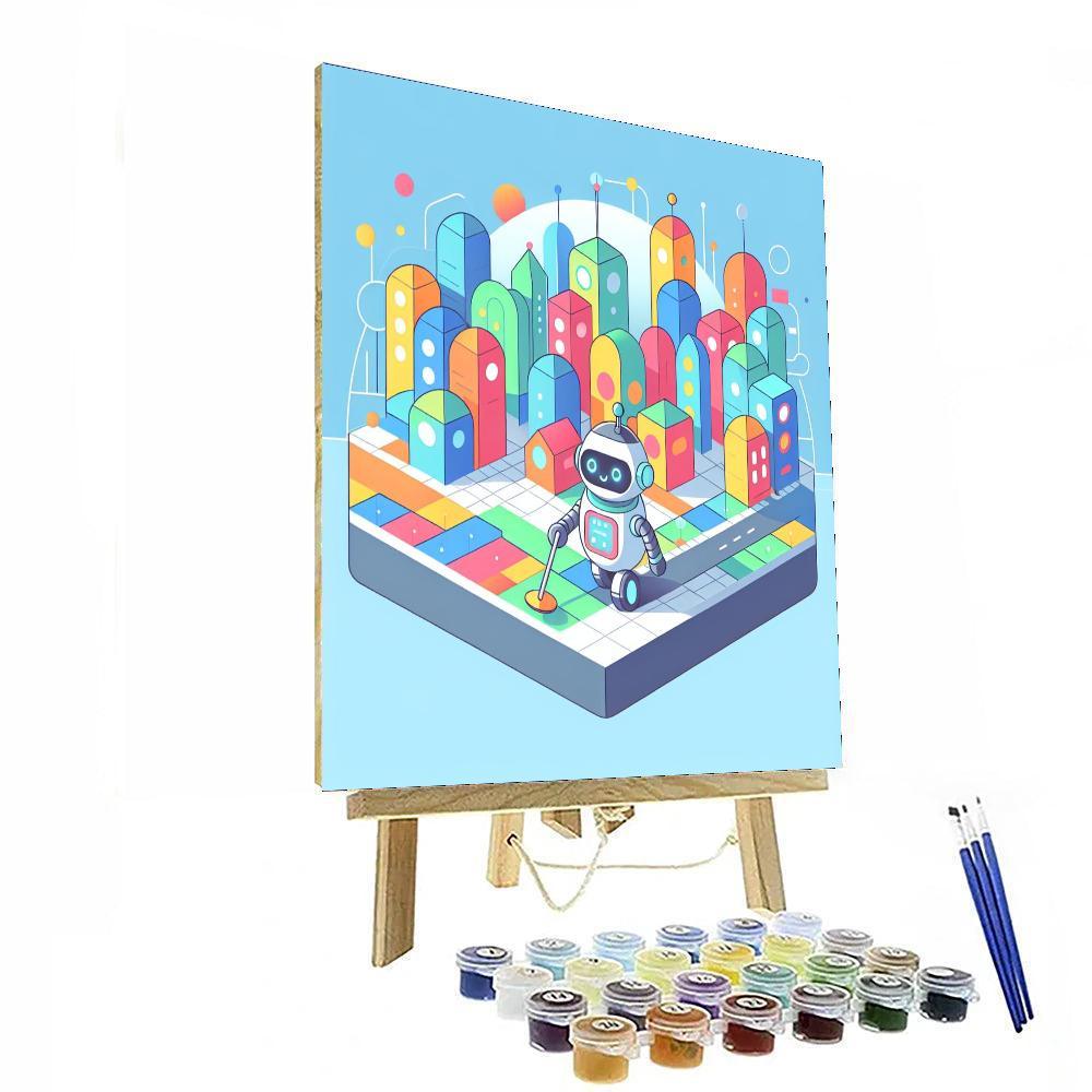 Robot City Adventures Painting Number Kit