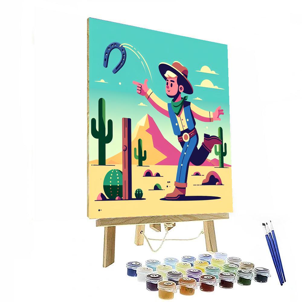 Wild West Horseshoe Toss Paint By Numbers Kits