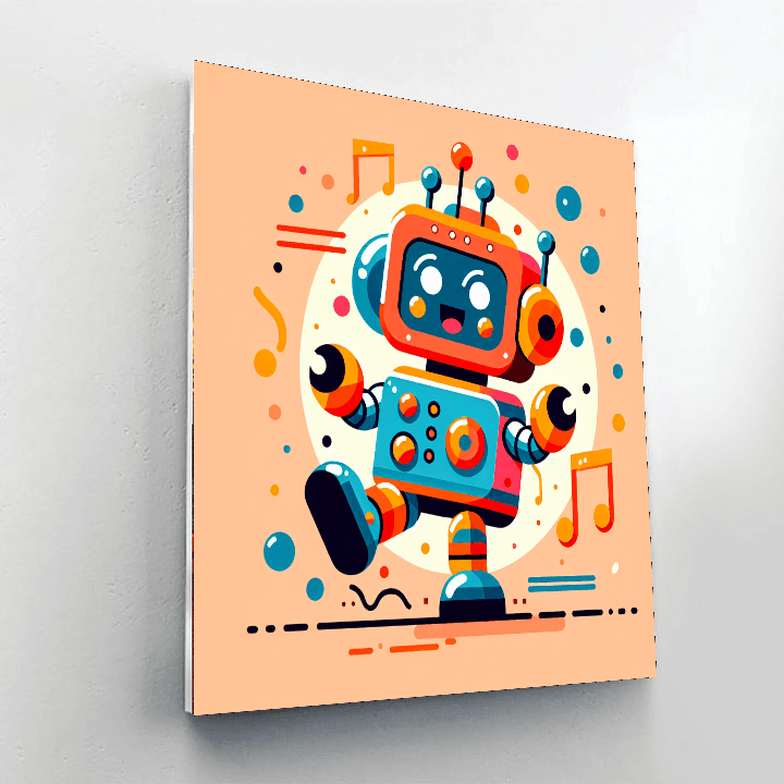 Dancing Robot Paint By Numbers Art