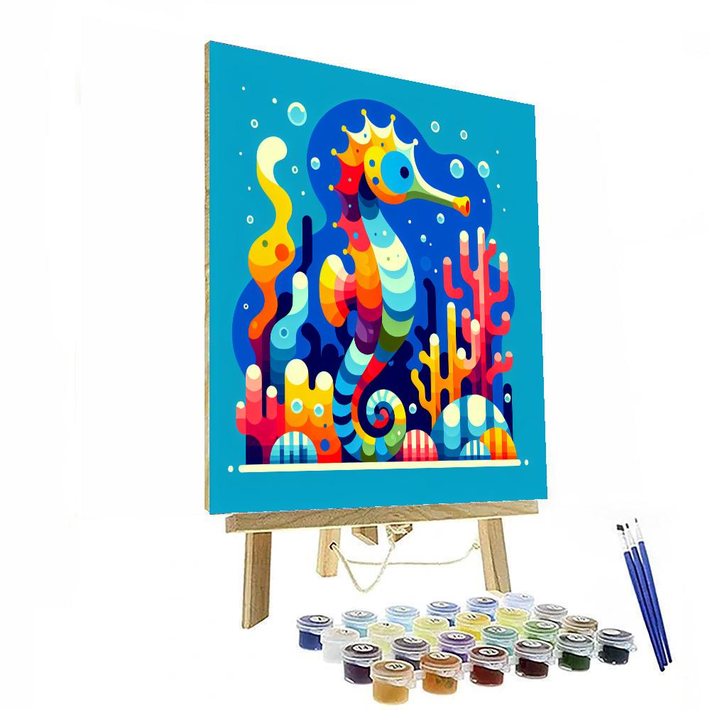 Lively Seahorse Paint By Number