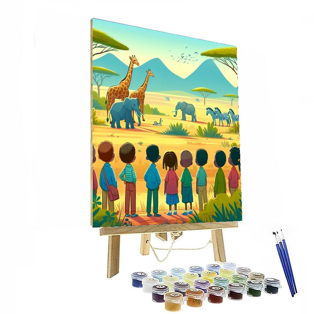 Safari Discovery Excursion Painting By Numbers Kit