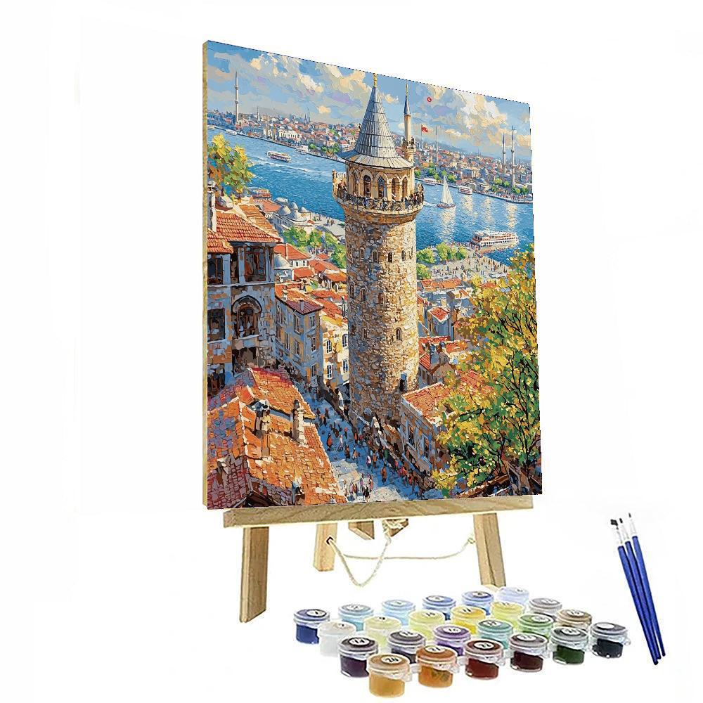 Galata Tower DIY Paint By Numbers