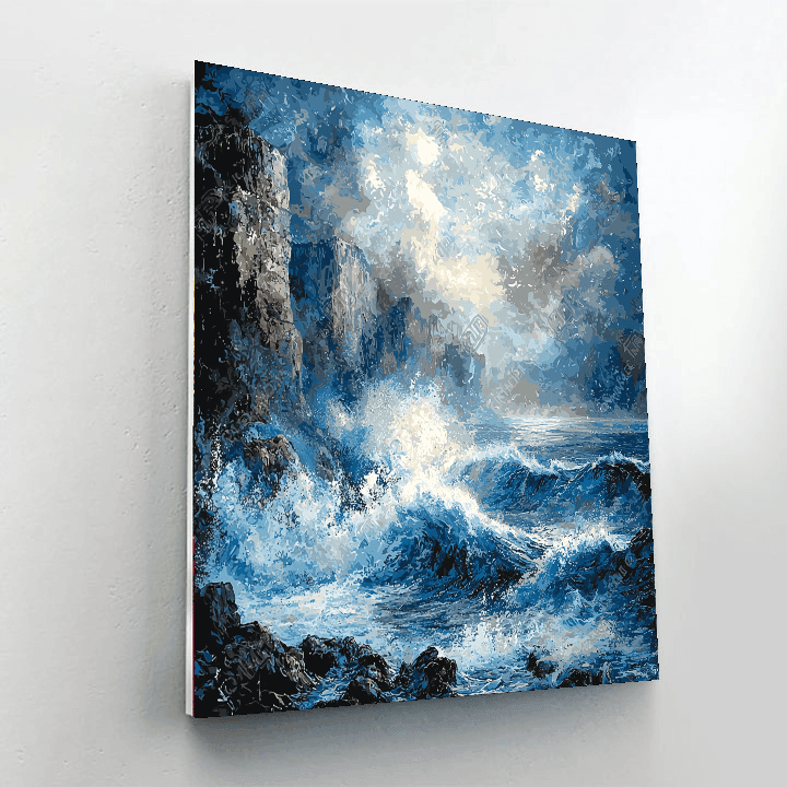 J.M.W. Turner Inspired Dynamic Ocean Storm  Paint By Numbers Kits