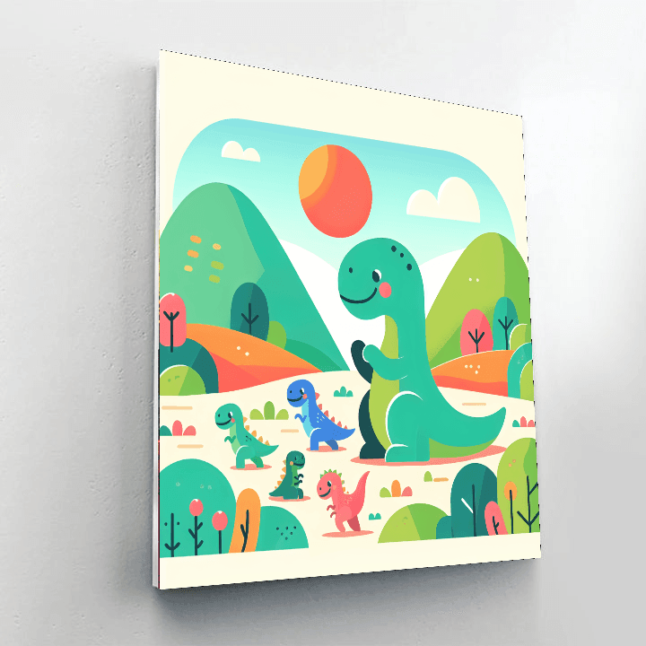 Adventure In Dino Valley Paint By Number