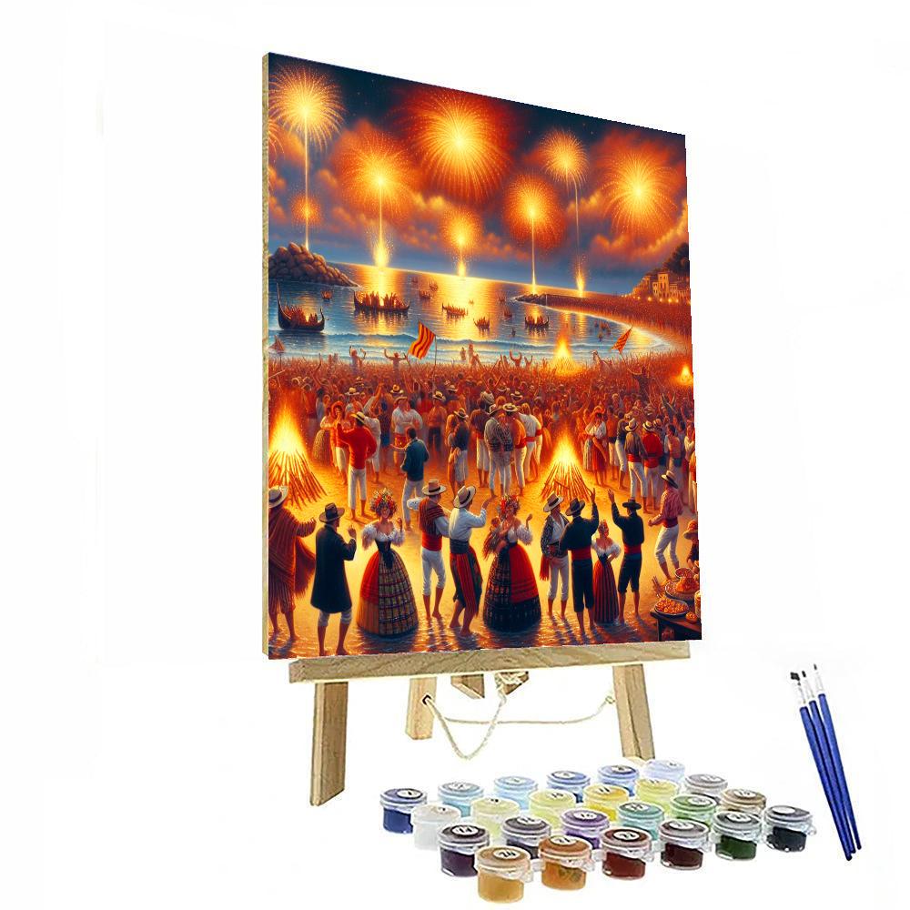 Festival Of Sant Joan - Barcelona, Spain Numbered Painting Kits