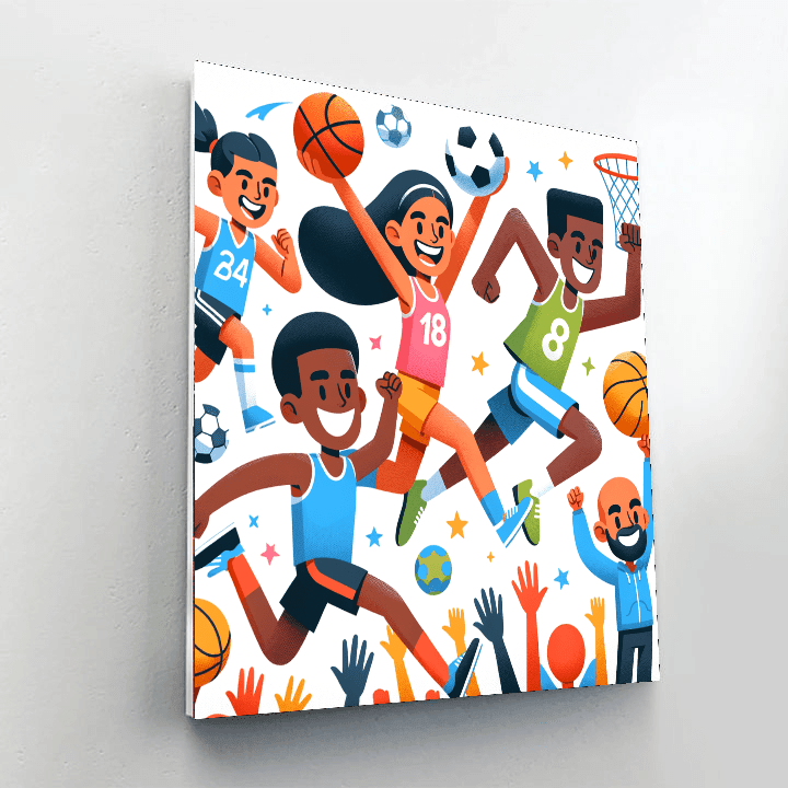 Exciting Sports Adventure Painting By Numbers Kit