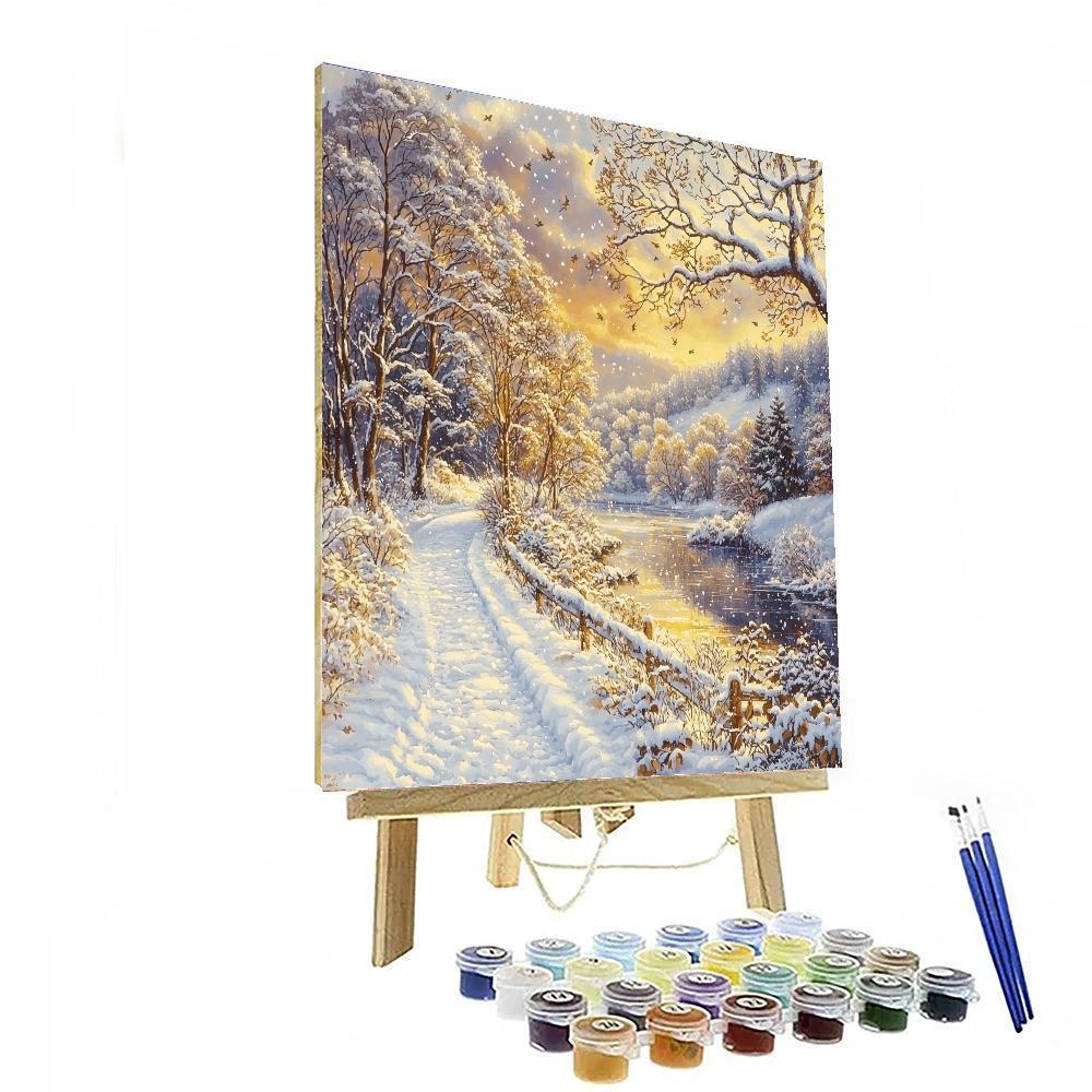 John Atkinson Grimshaw Inspired Frozen Whispers  Paint By Numbers Kits