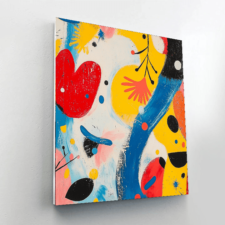 Miró Inspired Colorful Dreamscape  Paint By Numbers Art