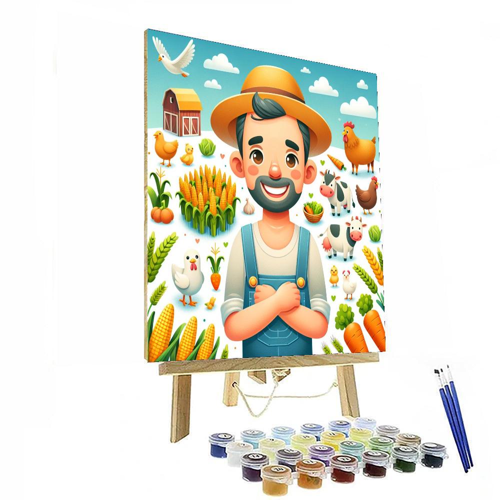 Joyful Farmer Numbered Painting Kits