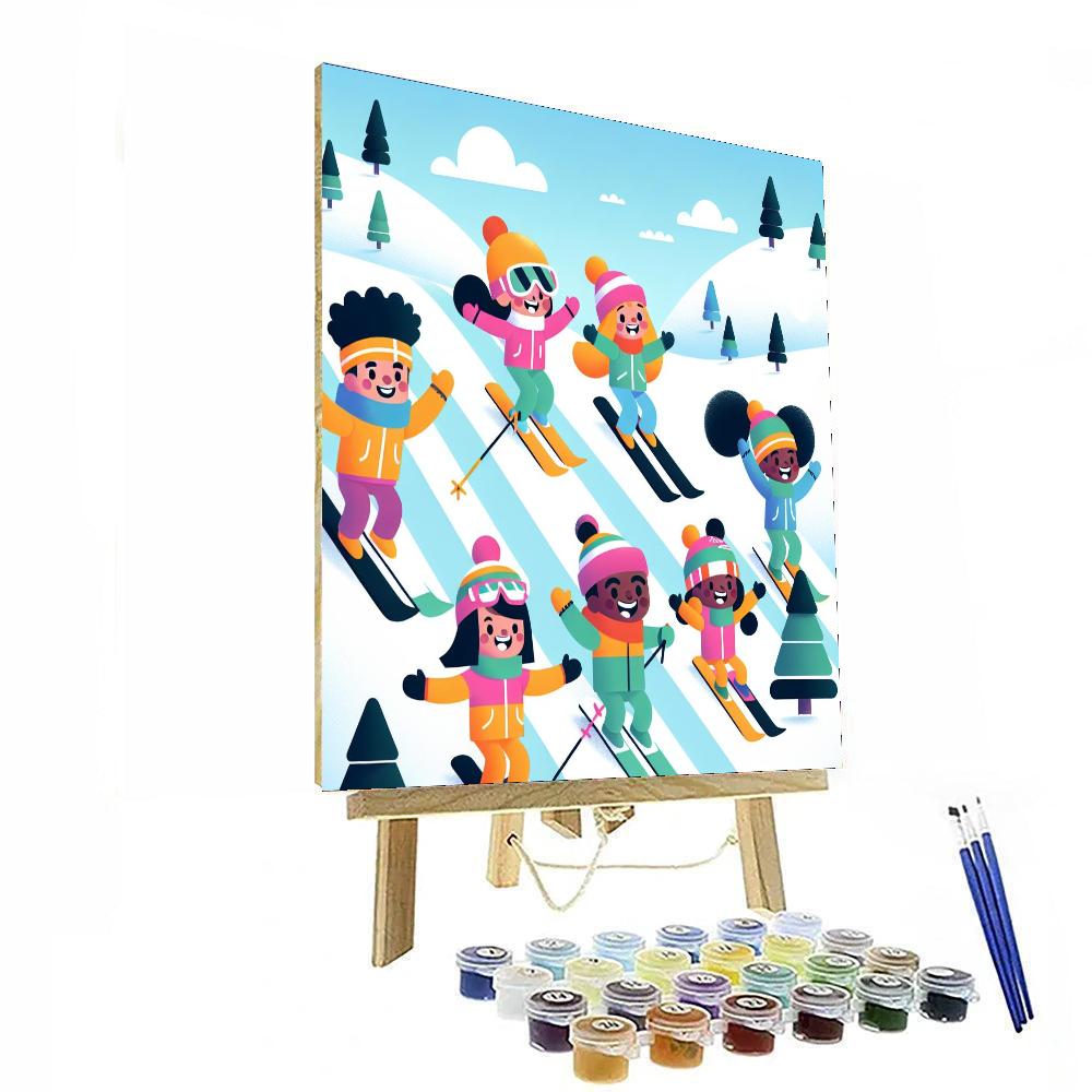 Skiing Adventure Journey Numbered Painting Kits